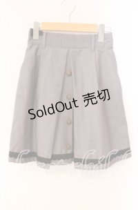 axes femme / チェック&裾レーススカート M グレー O-25-10-28-042-AX-SK-OW-OS