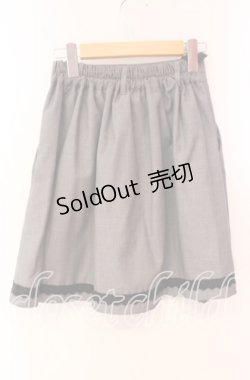 画像3: axes femme / チェック&裾レーススカート M グレー O-25-10-28-042-AX-SK-OW-OS