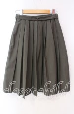 画像3: 【SALE】F i.n.t / ロゴリボン使いプリーツスカート  グリーン O-25-10-28-043-CA-SK-IG-ZT120 (3)