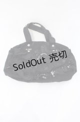 h.naoto Blood / オリジナルプリントティアードバッグ  ブラック O-25-10-28-004-HN-BG-IG-ZT274