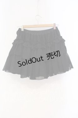 画像2: ALGONQUINS / シフォンティアードスカート  ブラック O-25-10-28-046-AL-SK-IG-OS