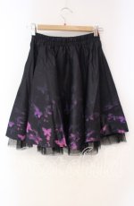 画像3: 【SALE】NieR CLOTHING / チュール付きMINI SKIRT【Butterfly】スカート  ブラック×パープル系 O-25-10-28-048-PU-SK-IG-ZT396 (3)