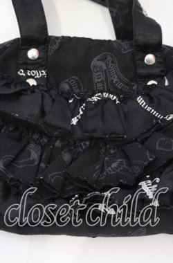 画像2: h.naoto Blood / オリジナルプリントティアードバッグ  ブラック O-25-10-28-004-HN-BG-IG-OS