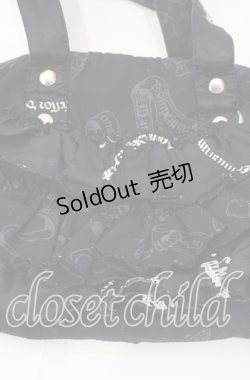 画像2: h.naoto Blood / オリジナルプリントティアードバッグ  ブラック O-25-10-28-004-HN-BG-IG-ZT274