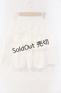 axes femme POETIQUE / フリルミニスカート M シロ O-25-10-28-050-AX-OP-OW-OS