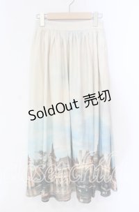 axes femme NOSTALGIE / ベイサージュ柄ロングスカート F ベージュ O-25-10-28-051-AX-PA-OW-OS