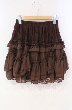 画像1: axes femme / チュチュ風チュールスカパン F ブラウン O-25-10-28-052-AX-SK-OW-OS