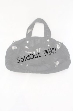 画像3: h.naoto Blood / オリジナルプリントティアードバッグ  ブラック O-25-10-28-004-HN-BG-IG-ZT274