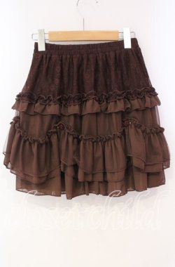 画像3: axes femme / チュチュ風チュールスカパン F ブラウン O-25-10-28-052-AX-SK-OW-OS