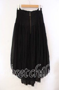 画像4: Ozz oneste / バタフライレース付きシャーリングスカート  ブラック×レッド O-25-10-28-053-OO-SK-IG-OS