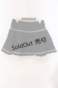 PUTUMAYO / クロスレーススカート  ブラック×ホワイト O-25-10-28-055-PT-SK-IG-OS