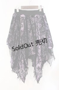 GOTH他 / ランダムスカート  ブラック×パープル O-25-10-28-056-GO-SK-IG-OS
