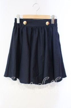 画像1: Blue rouge / バックティアードミニスカート  ネイビー O-25-10-28-058-CA-SK-IG-OS