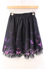 画像3: 【SALE】NieR CLOTHING / チュール付きMINI SKIRT【Butterfly】スカート  クロ×パープル O-25-10-28-059-PU-SK-IG-ZT454 (3)