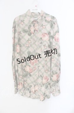 画像1: MEN'S KANEKO ISAO / ローズチェックシャツ  ピンク O-25-10-28-064-LO-BL-IG-OS