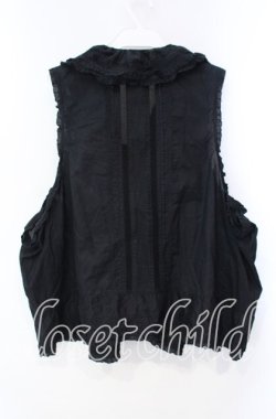 画像3: PINK HOUSE / タックフリル透かしベスト【お直しあり】  クロ O-25-10-28-065-LO-TO-IG-OS