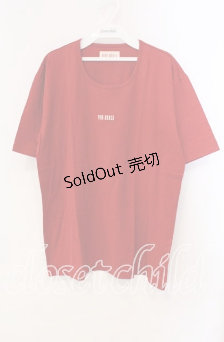 画像1: 【SALE】PINK HOUSE / ロゴプリントTシャツ L アカ O-25-10-28-066-LO-TS-IG-ZT326 (1)