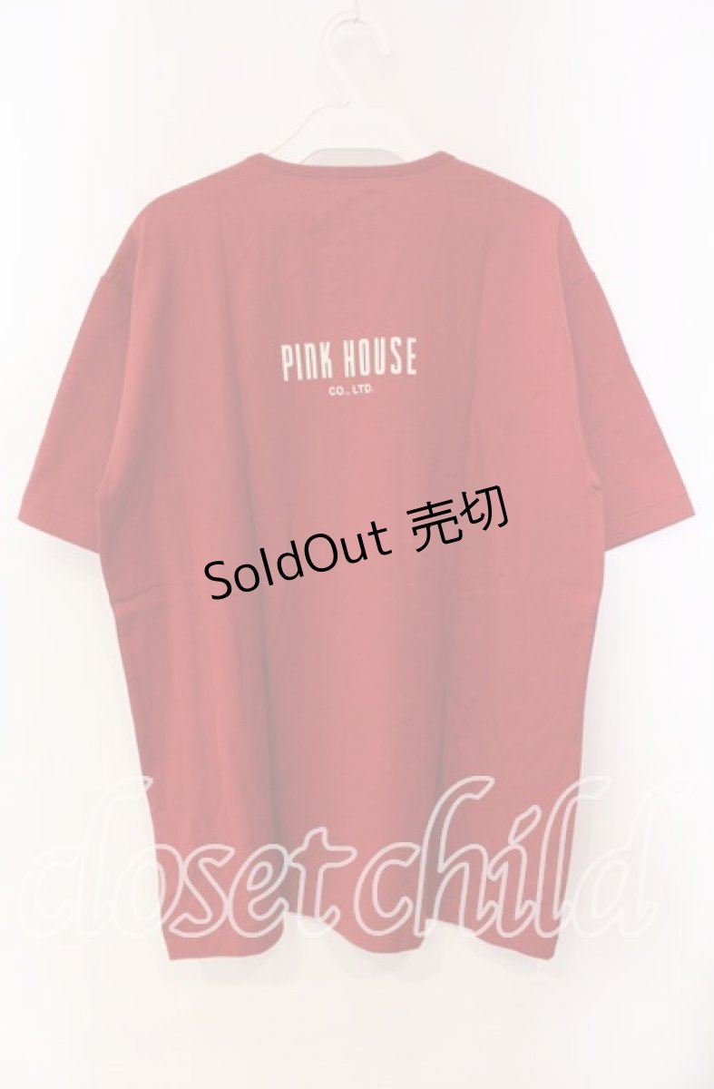 画像3: 【SALE】PINK HOUSE / ロゴプリントTシャツ L アカ O-25-10-28-066-LO-TS-IG-ZT326 (3)
