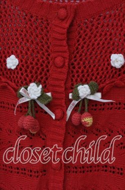 画像2: PINK HOUSE / チェリーあみぐるみカーディガン  アカ O-25-10-28-068-LO-TO-IG-OS