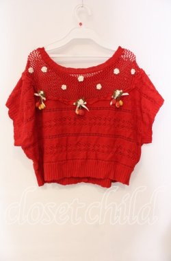 画像3: PINK HOUSE / チェリーあみぐるみカーディガン  アカ O-25-10-28-068-LO-TO-IG-OS