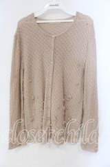 INGEBORG / モチーフツキカーディガン  ピンク O-25-10-28-070-LO-TO-IG-ZT313
