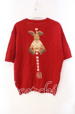 画像2: PINK HOUSE / ラビット半袖カーディガン  アカ O-25-10-28-072-LO-TO-IG-OS