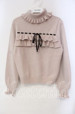 画像1: Ank Rouge / リボン通しタートルニットプルオーバー M ピンク O-25-10-28-080-CA-TO-OW-OS