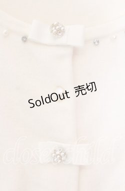 画像2: LODISPOTTO / リボン＆ビジュー配色カーディガン M シロ O-25-10-28-081-LO-TO-OW-OS