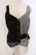 axes femme POETIQUE / ベルト付バイカラーベスト M グレー O-25-10-28-083-AX-TO-OW-OS