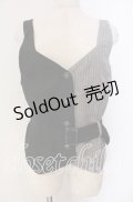 axes femme POETIQUE / ベルト付バイカラーベスト M グレー O-25-10-28-083-AX-TO-OW-OS