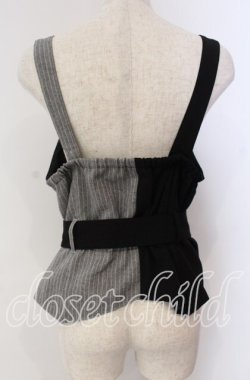 画像3: axes femme POETIQUE / ベルト付バイカラーベスト M グレー O-25-10-28-083-AX-TO-OW-OS