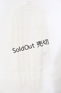 LIZ LISA / 総レーストッパーカーディガン  シロ O-25-10-28-085-LO-TO-IG-OS