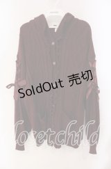 Secret Honey / ハート編みカーディガン  ワイン O-25-10-28-086-CA-TO-IG-OS