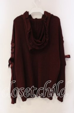 画像3: Secret Honey / ハート編みカーディガン  ワイン O-25-10-28-086-CA-TO-IG-OS