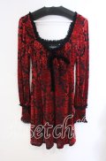KILL STAR / ETARNAL TORMENT MINI DRESS ドレス XS レッド×ブラック O-25-10-28-089-SL-OP-IG-OS
