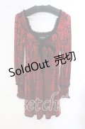 KILL STAR / ETARNAL TORMENT MINI DRESS ドレス XS レッド×ブラック O-25-10-28-089-SL-OP-IG-OS