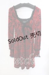 KILL STAR / ETARNAL TORMENT MINI DRESS ドレス XS レッド×ブラック O-25-10-28-089-SL-OP-IG-OS