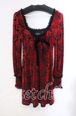 画像1: KILL STAR / ETARNAL TORMENT MINI DRESS ドレス XS レッド×ブラック O-25-10-28-089-SL-OP-IG-OS