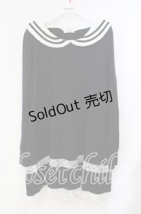 Drug Honey / うさみみセーラーワンピース  ブラック×ホワイト O-25-10-28-092-PU-OP-IG-OS