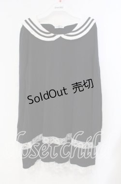 画像1: Drug Honey / うさみみセーラーワンピース  ブラック×ホワイト O-25-10-28-092-PU-OP-IG-OS