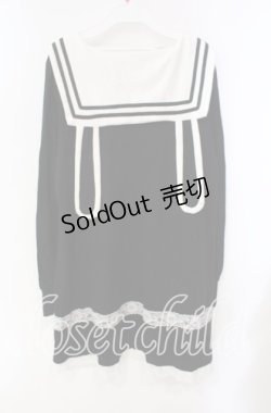 画像3: Drug Honey / うさみみセーラーワンピース  ブラック×ホワイト O-25-10-28-092-PU-OP-IG-OS