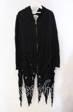 画像1: STIGMATA / クラッシュダメージパーカー  ブラック O-25-10-28-096-GO-TO-IG-OS