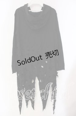 画像3: STIGMATA / クラッシュダメージパーカー  ブラック O-25-10-28-096-GO-TO-IG-OS