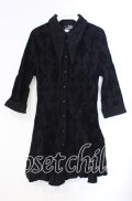 KILL STAR / Vanda Flocked Collar Dress ドレス  ブラック O-25-10-28-097-SL-OP-IG-OS