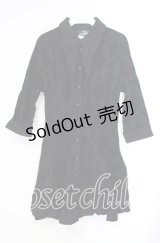 KILL STAR / Vanda Flocked Collar Dress ドレス  ブラック O-25-10-28-097-SL-OP-IG-OS