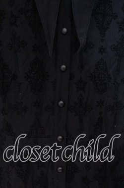 画像2: KILL STAR / Vanda Flocked Collar Dress ドレス  ブラック O-25-10-28-097-SL-OP-IG-OS