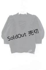 EATME / 2WAYフリルニットトップス  クロ O-25-10-28-100-LO-TO-IG-OS