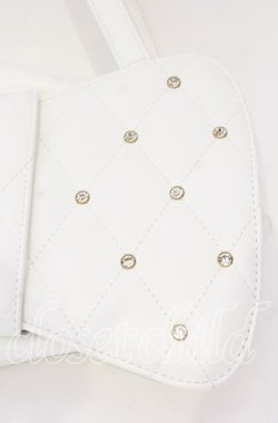画像2: Angelic Pretty / キルティング宝石リボンバッグ  シロ O-25-10-28-008-AP-BG-IG-OS