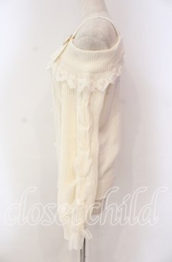 画像3: LIZ LISA / レースアップスリーブオフショルニット  オフ O-25-10-28-012-LO-TO-IG-OS