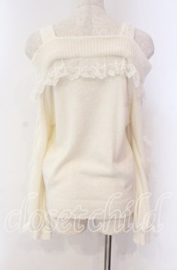 画像4: LIZ LISA / レースアップスリーブオフショルニット  オフ O-25-10-28-012-LO-TO-IG-OS